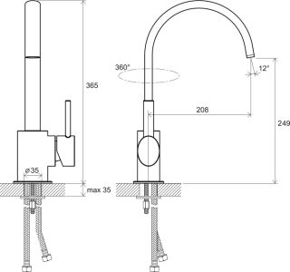 Смеситель Ravak Freedom-FM 016.00 X070090 для кухни